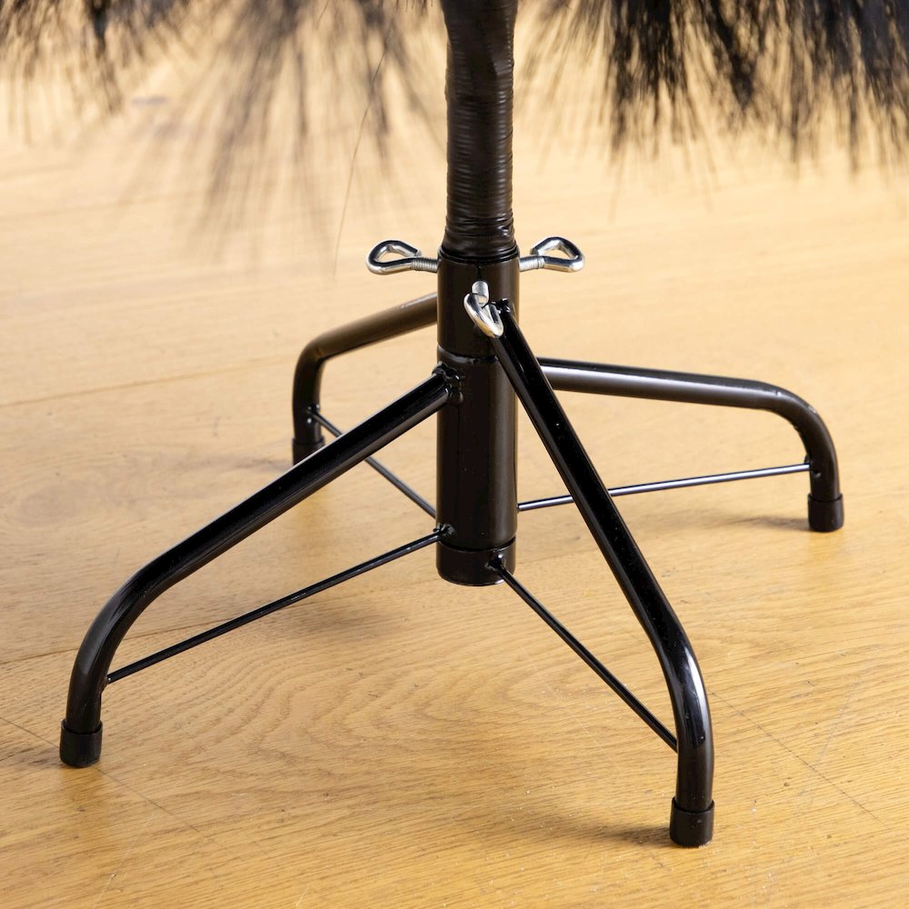 6ft. Artificial Halloween Black Pampas Grass Christmas Tree