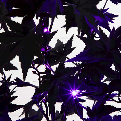 4ft. Pre-Lit Artificial Halloween Black Maple Tree with 180 LED Lights