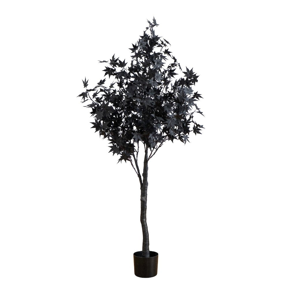 5ft. Pre-Lit Artificial Halloween Black Maple Tree with 240 LED Lights