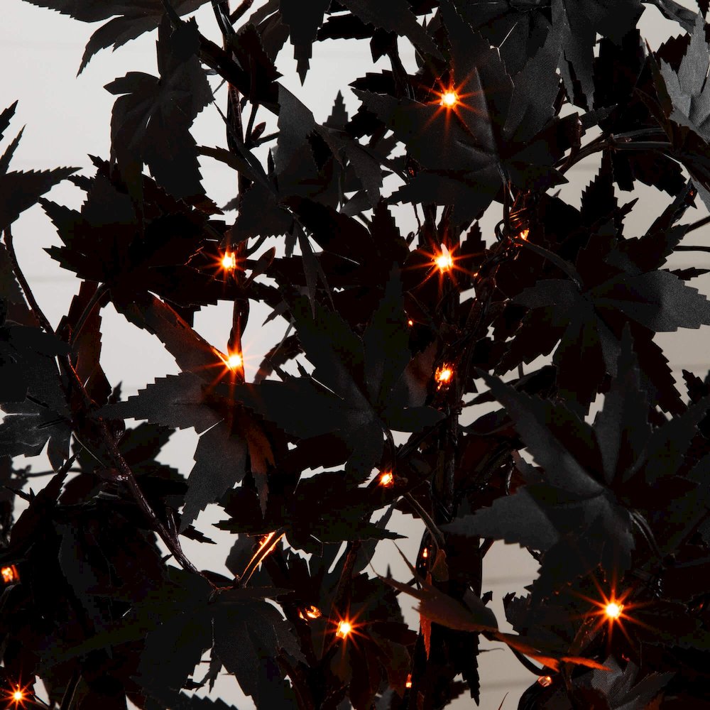 5ft. Pre-Lit Artificial Halloween Black Maple Tree with 240 LED Lights