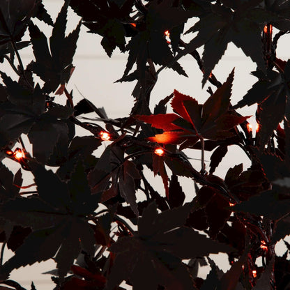6ft. Pre-Lit Artificial Halloween Black Maple Tree with 300 LED Lights
