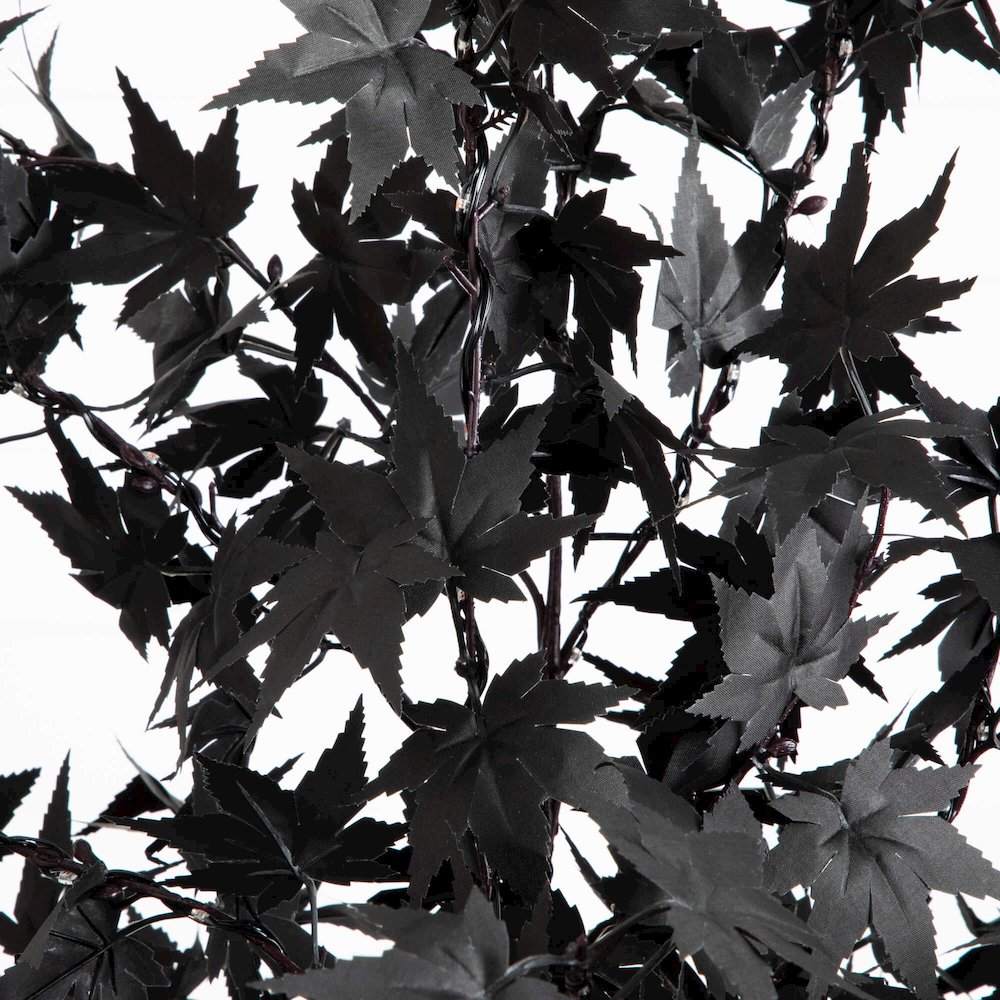 6ft. Pre-Lit Artificial Halloween Black Maple Tree with 300 LED Lights