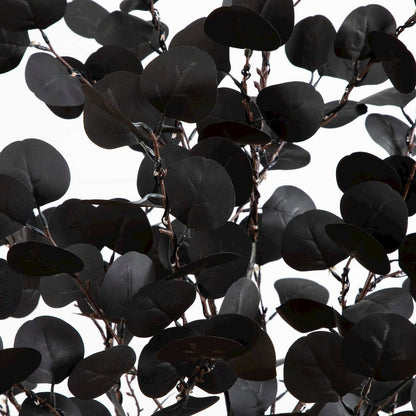 5ft. Pre-Lit Artificial Halloween Black Eucalyptus Tree with 220 LED Lights