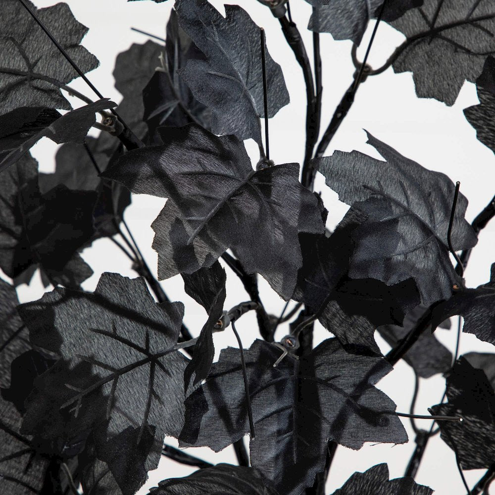 2ft. Pre-Lit Artificial Halloween Black Maple Tree with 24 LED Lights