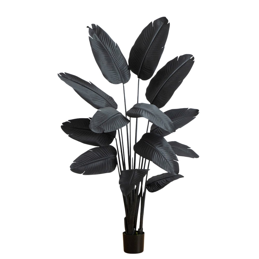 6ft. Artificial Halloween Black Travelers Palm Tree