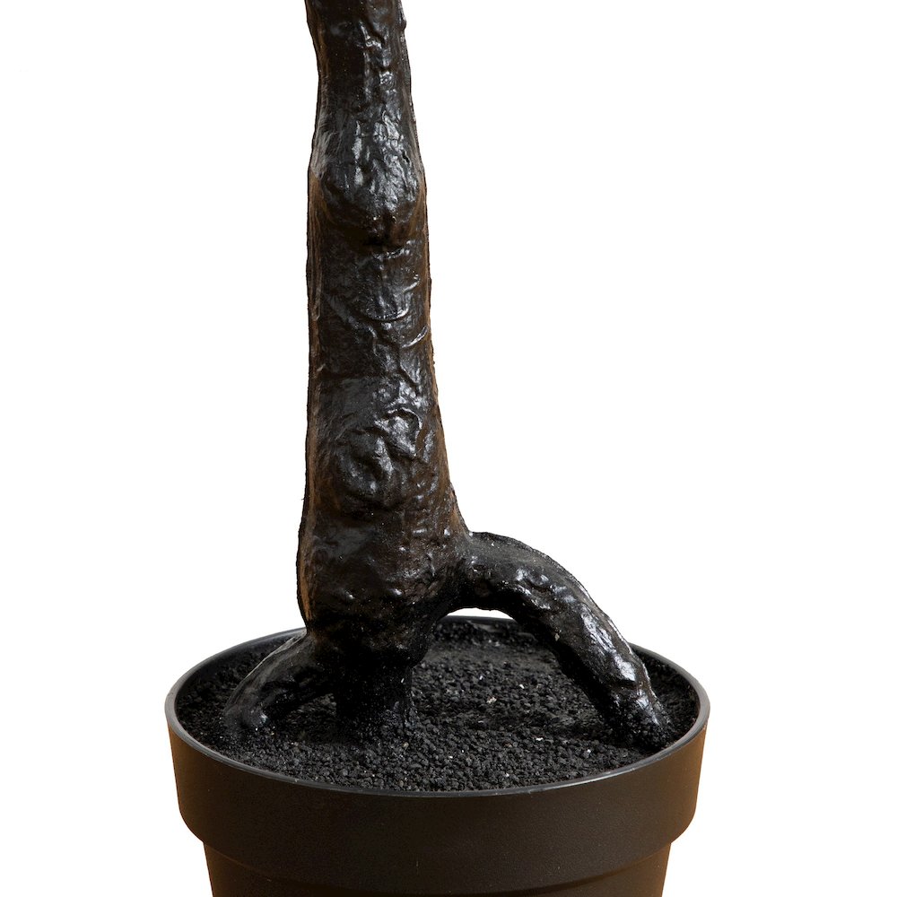 4ft. Pre-Lit Artificial Halloween Black Spooky Twig Tree with Bats