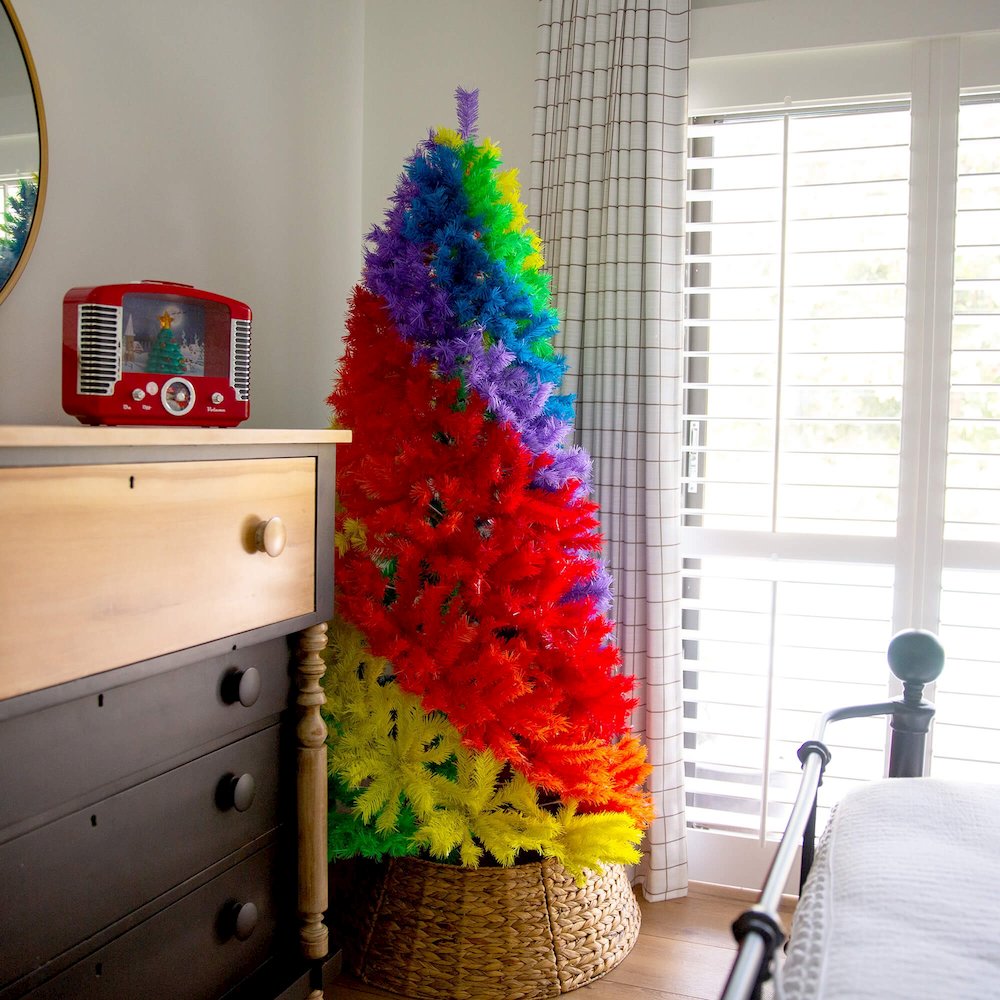6ft. Artificial Rainbow Christmas Tree