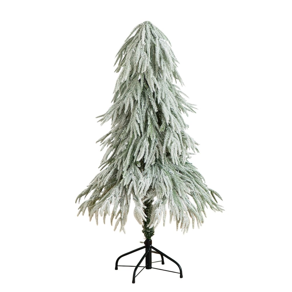 4ft. Flocked Down Swept Artificial Christmas Tree with 110 LED Lights
