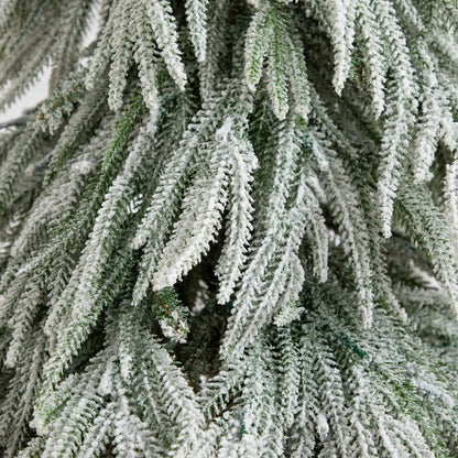 4ft. Flocked Down Swept Artificial Christmas Tree with 110 LED Lights