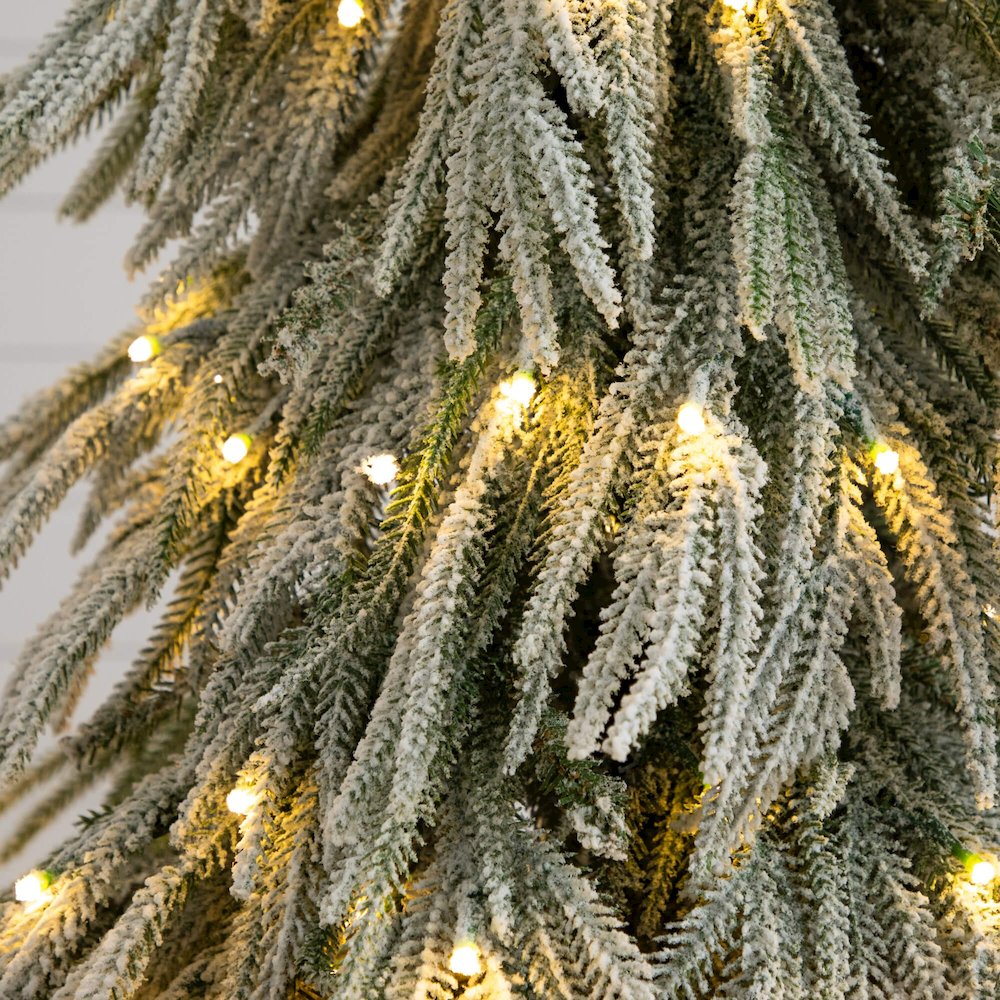 4ft. Flocked Down Swept Artificial Christmas Tree with 110 LED Lights