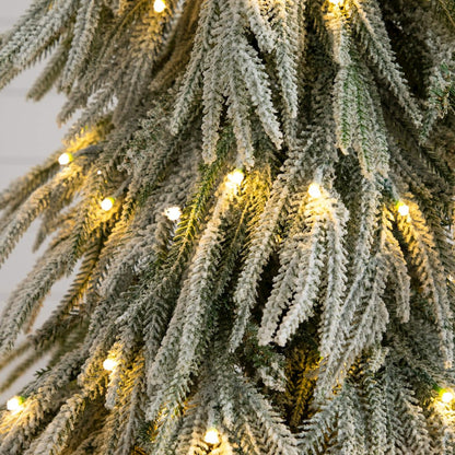 4ft. Flocked Down Swept Artificial Christmas Tree with 110 LED Lights