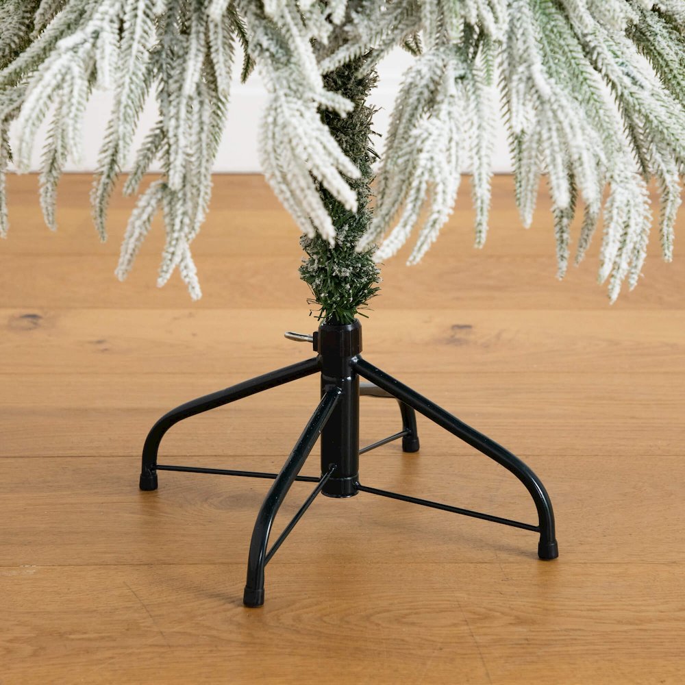 4ft. Flocked Down Swept Artificial Christmas Tree with 110 LED Lights