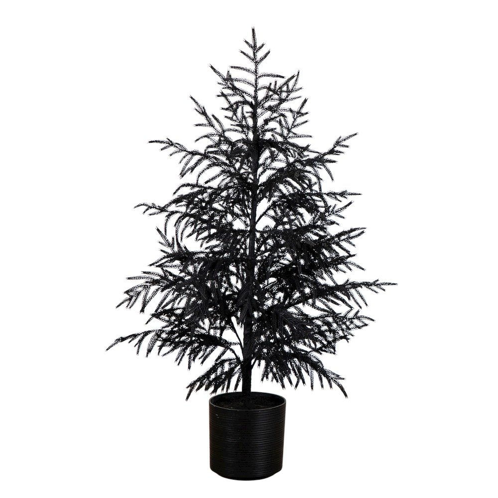 4ft. Artificial Halloween Real Touch Black Norfolk Pine Christmas Tree