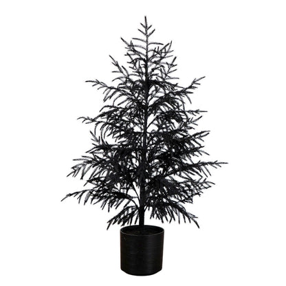 4ft. Artificial Halloween Real Touch Black Norfolk Pine Christmas Tree