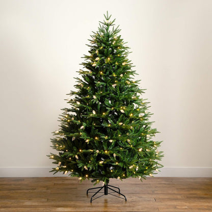 7ft. Pre-Lit Artificial Luxembourg Pine Christmas Tree with 340 LED Lights