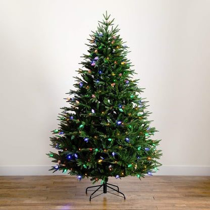 7ft. Pre-Lit Artificial Luxembourg Pine Christmas Tree with 340 LED Lights