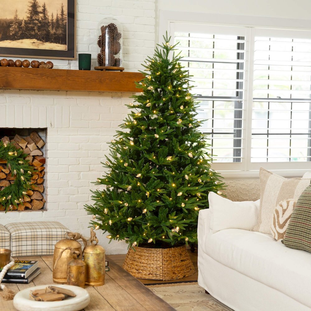 7ft. Pre-Lit Artificial Luxembourg Pine Christmas Tree with 340 LED Lights