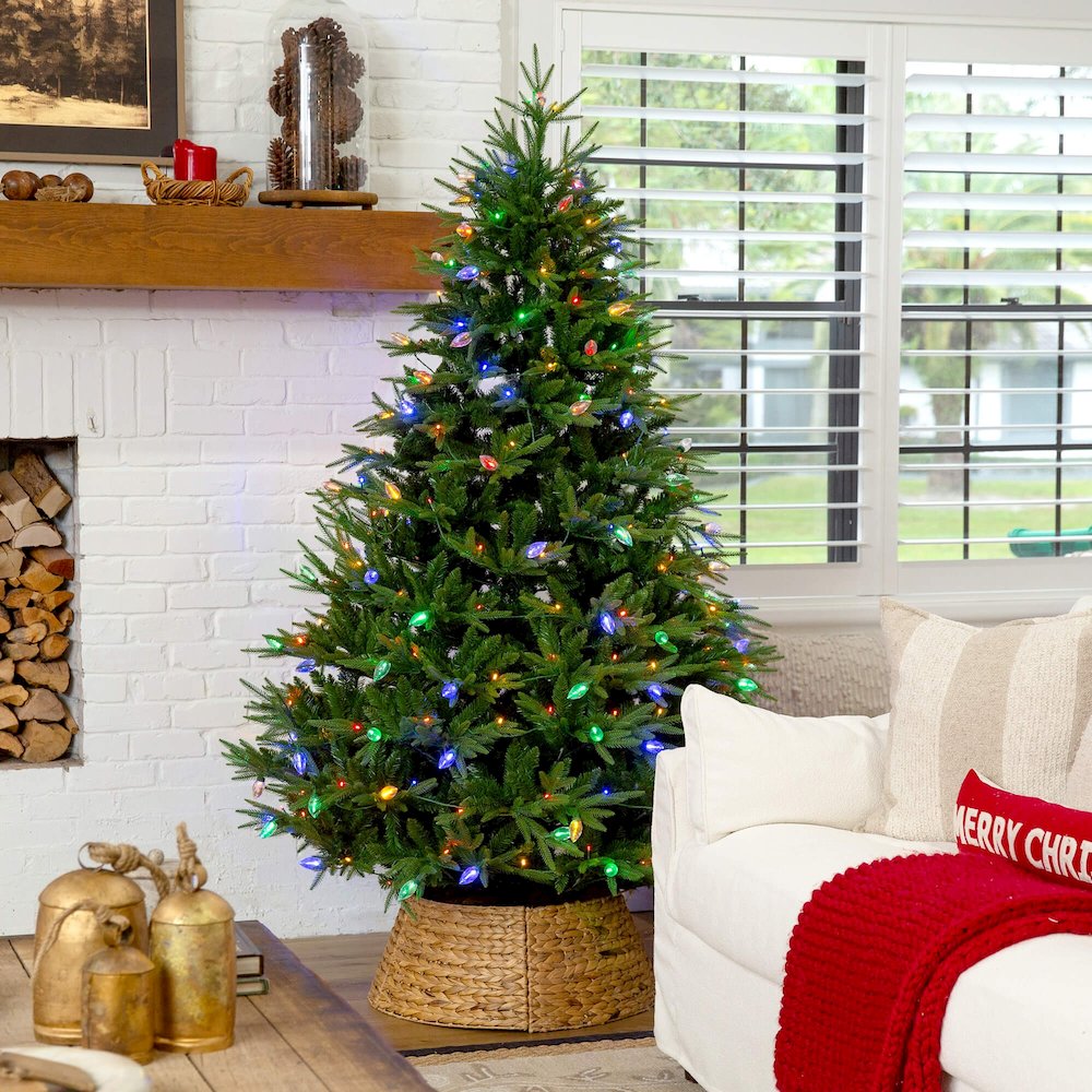 7ft. Pre-Lit Artificial Luxembourg Pine Christmas Tree with 340 LED Lights