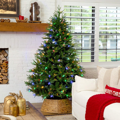 7ft. Pre-Lit Artificial Luxembourg Pine Christmas Tree with 340 LED Lights