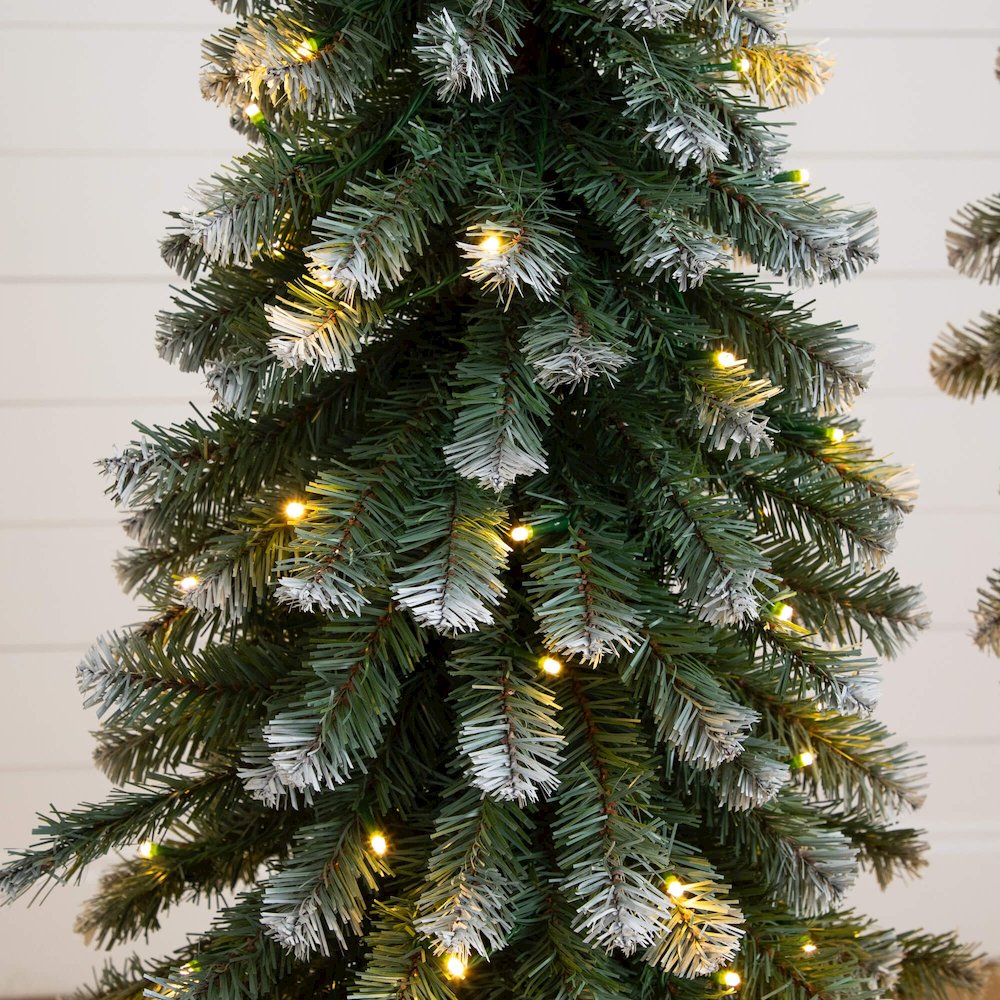 3ft. 4ft. 5ft. Pre-Lit Frosted Artificial Christmas Tree Set - Set of 3