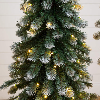 3ft. 4ft. 5ft. Pre-Lit Frosted Artificial Christmas Tree Set - Set of 3