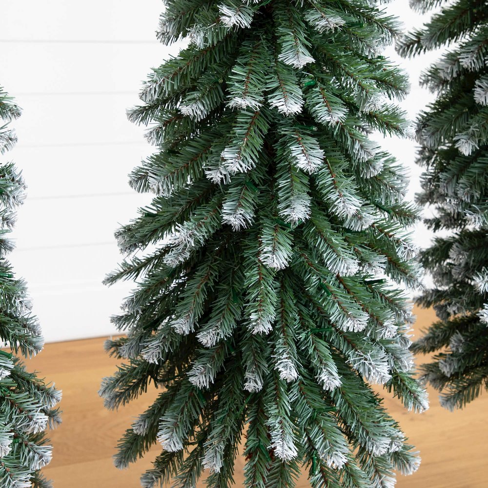3ft. 4ft. 5ft. Pre-Lit Frosted Artificial Christmas Tree Set - Set of 3