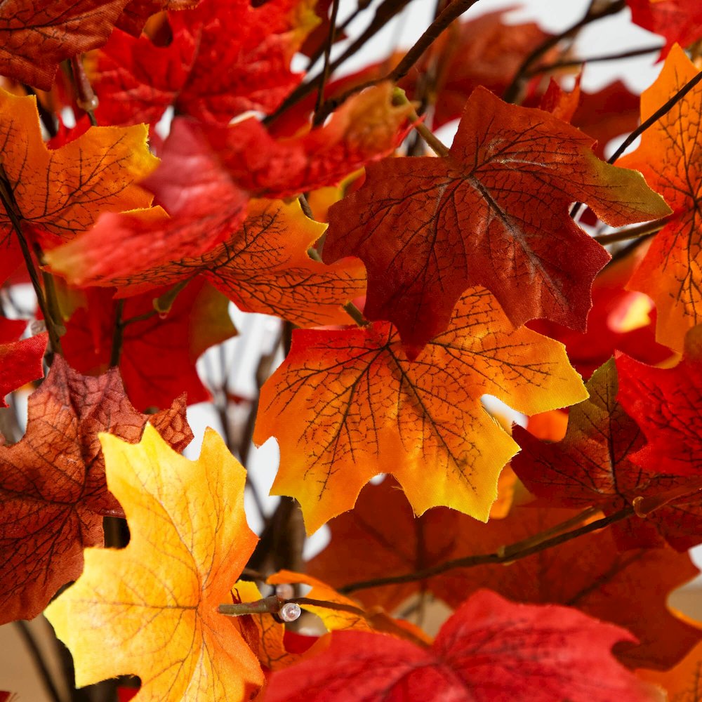 4ft. Pre-Lit Deluxe Autumn Maple Artificial Fall Tree with 68 LED Lights
