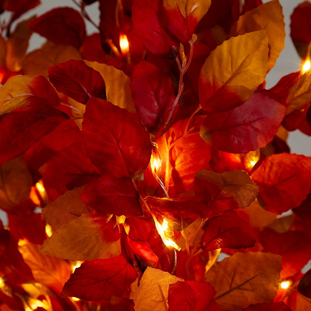 6ft. Pre-Lit Autumn Artificial Fall Tree with 300 Warm White LED Lights