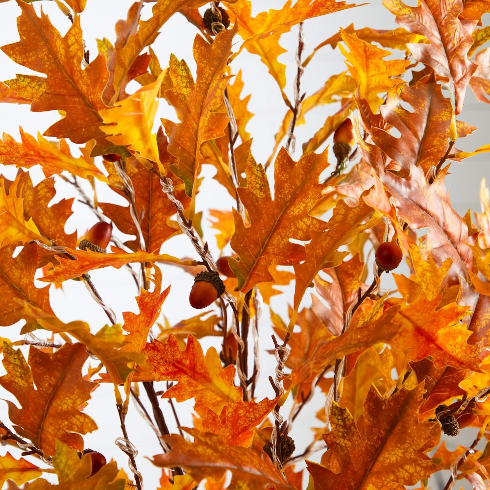 5ft. Pre-Lit Burnt Orange Autumn Maple Artificial Fall Tree with 240 LED Lights