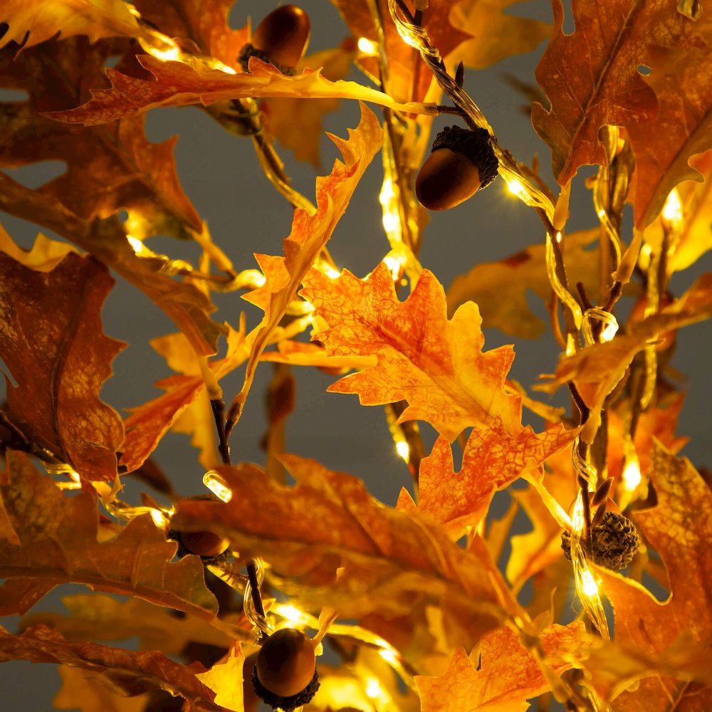 5ft. Pre-Lit Burnt Orange Autumn Maple Artificial Fall Tree with 240 LED Lights