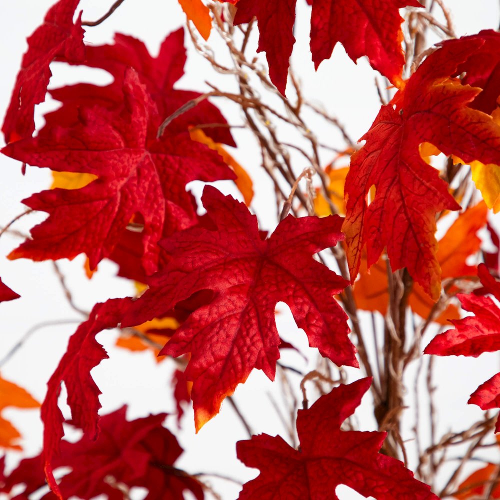 6ft. Pre-Lit Autumn Weeping Maple Artificial Fall Tree with 300 LED Lights