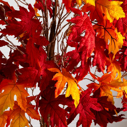 7ft. Pre-Lit Autumn Weeping Maple Artificial Fall Tree with 450 LED Lights