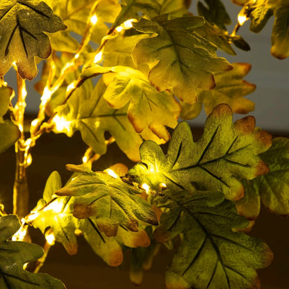 4ft. Pre-Lit Green Autumn Oak Artificial Fall Tree with 150 LED Lights