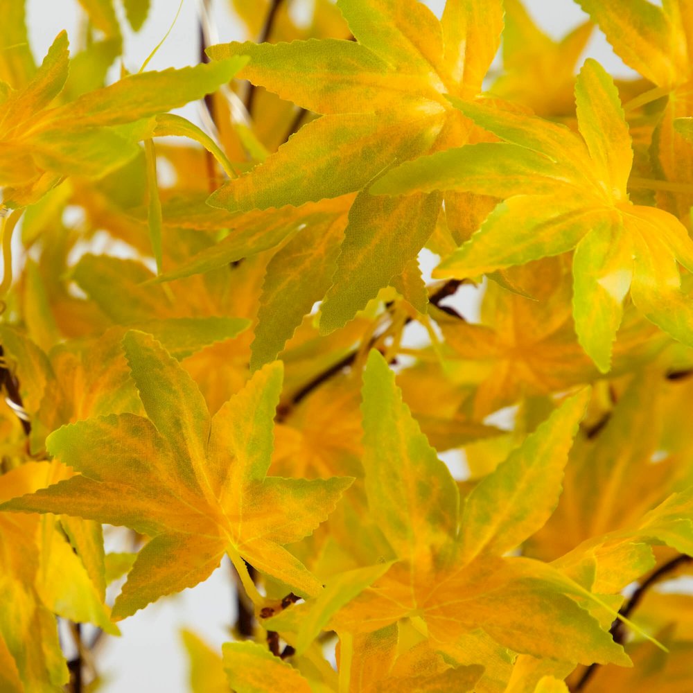 4ft. Pre-Lit Yellow Autumn Maple Artificial Fall Tree with 150 LED Lights