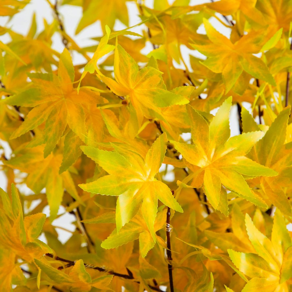 6ft. Pre-Lit Yellow Autumn Maple Artificial Fall Tree with 350 LED Lights
