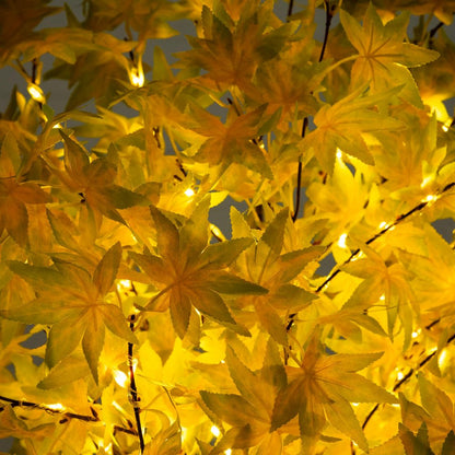 6ft. Pre-Lit Yellow Autumn Maple Artificial Fall Tree with 350 LED Lights