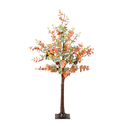 4ft. Pre-Lit Autumn Eucalyptus Artificial Fall Tree with Pinecones, Berries