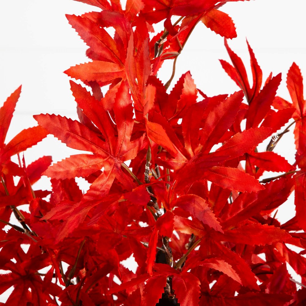 2ft. Pre-Lit Red Autumn Maple Artificial Fall Tree with 50 LED Lights