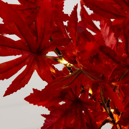 2ft. Pre-Lit Red Autumn Maple Artificial Fall Tree with 50 LED Lights