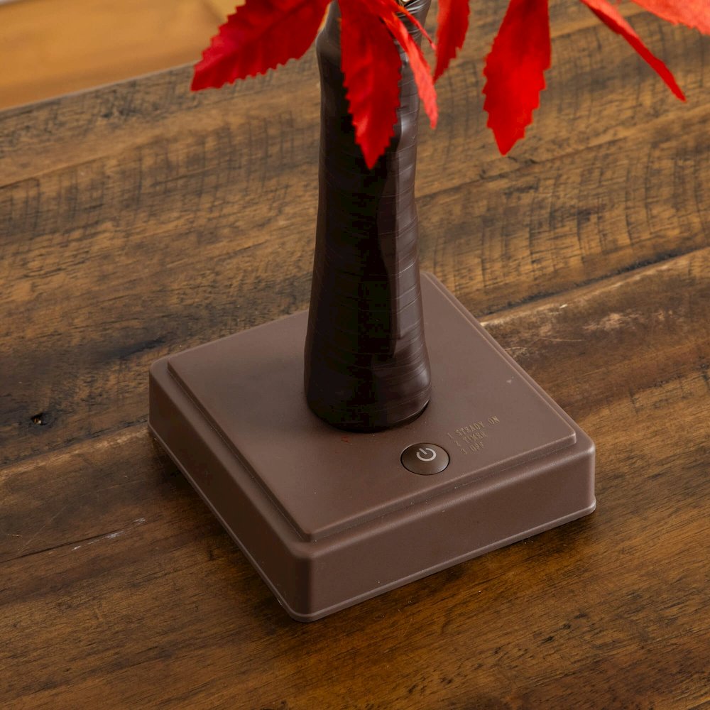2ft. Pre-Lit Red Autumn Maple Artificial Fall Tree with 50 LED Lights