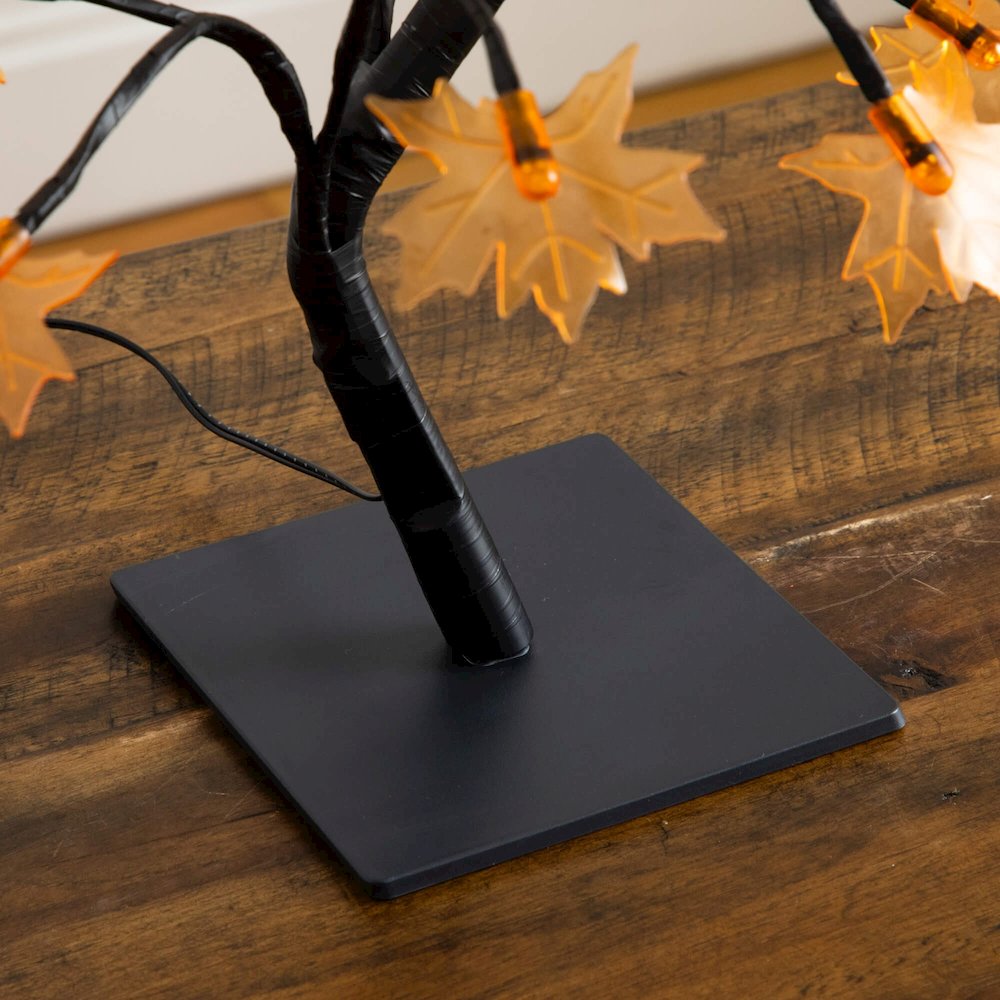 18in. Pre-Lit Autumn Artificial Maple Fall Tree with 48 LED Maple Shaped Lights