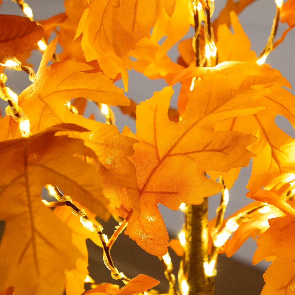 4ft. Pre-Lit Autumn Maple Artificial Fall Tree with 180 Warm White LED Lights