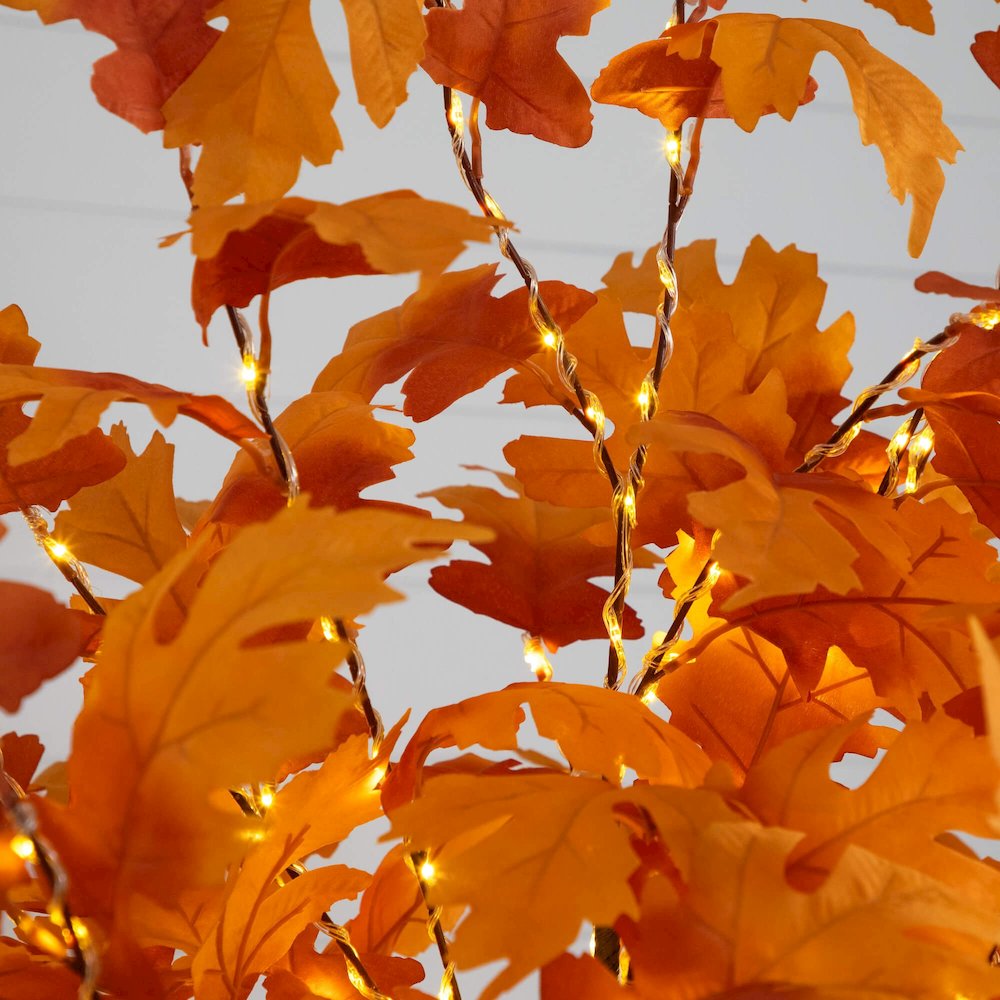 7ft. Pre-Lit Autumn Maple Artificial Fall Tree with 450 Warm White LED Lights