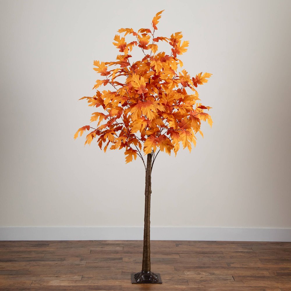 7ft. Pre-Lit Autumn Maple Artificial Fall Tree with 450 Warm White LED Lights
