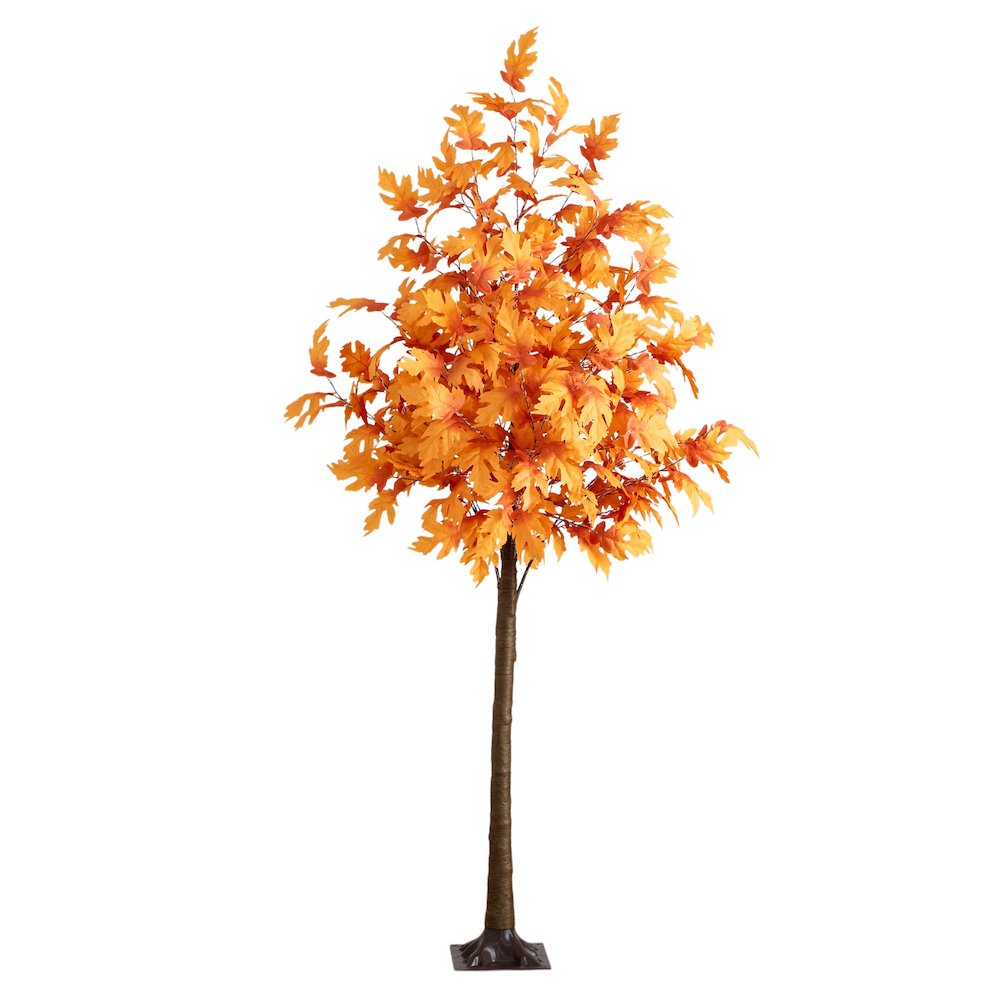 8ft. Pre-Lit Autumn Maple Artificial Fall Tree with 660 Warm White LED Lights