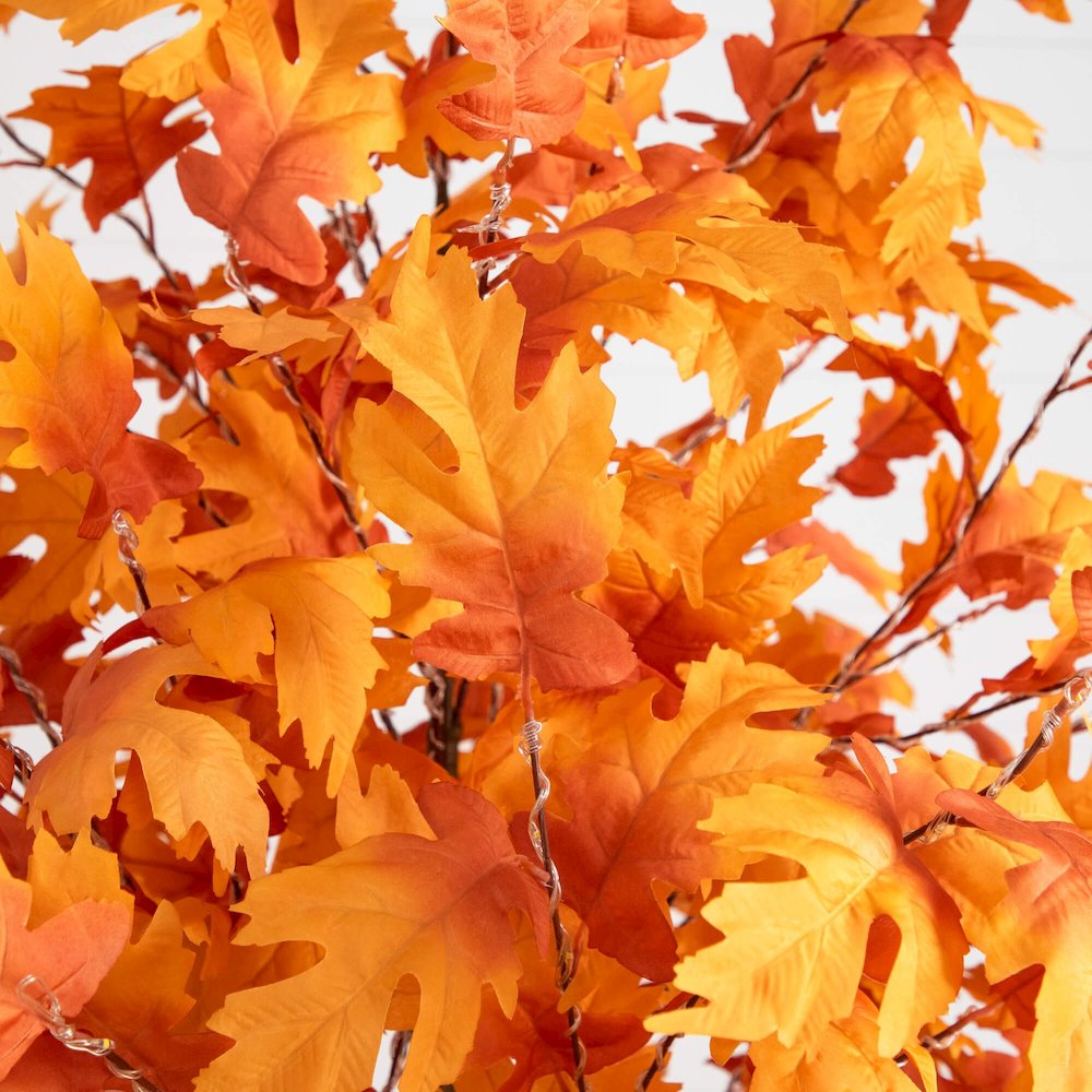 8ft. Pre-Lit Autumn Maple Artificial Fall Tree with 660 Warm White LED Lights