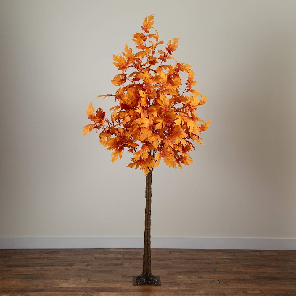 8ft. Pre-Lit Autumn Maple Artificial Fall Tree with 660 Warm White LED Lights
