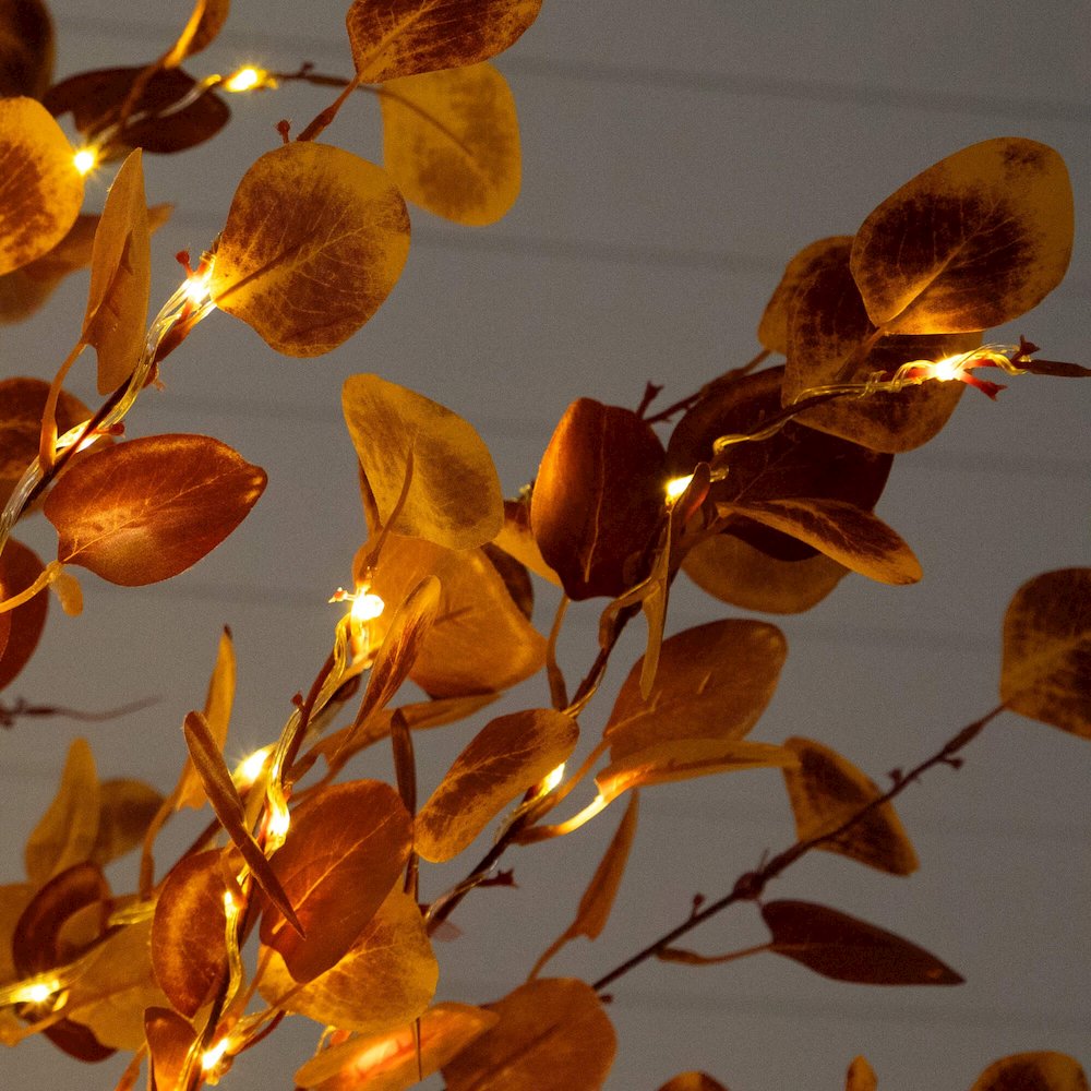 8ft. Pre-Lit Grand Autumn Eucalyptus Artificial Fall Tree with 540 LED Lights