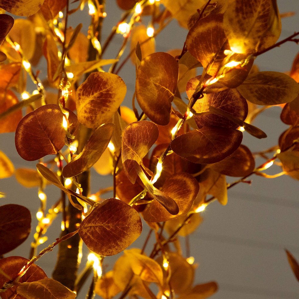 9ft. Pre-Lit Grand Autumn Eucalyptus Artificial Fall Tree with 700 LED Lights