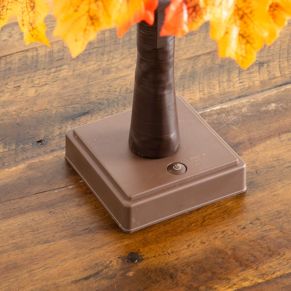 2ft. Pre-Lit Autumn Maple Artificial Fall Tree with Acorns & Pinecones